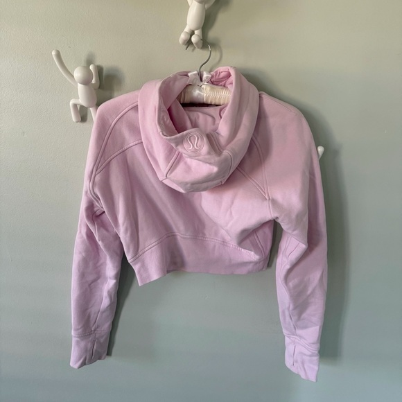 Lululemon Scuba Full Zip Cropped Hoodie Color - pink - Picture 3 of 6